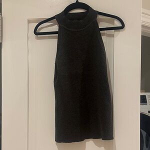 Forever 21 Charcoal Mock Neck Ribbed Tank